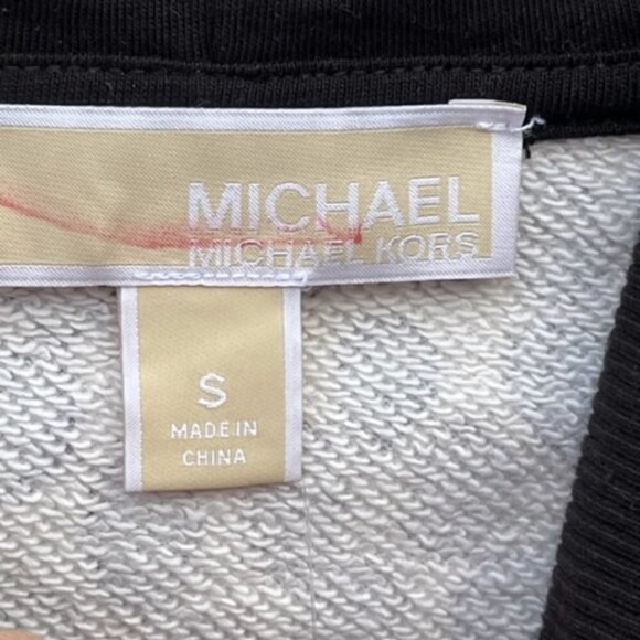 MICHAEL KORS NWT Women's Leopard Print Long Sleeve Cotton Terry Hoodie Dress Sml - Picture 13 of 16